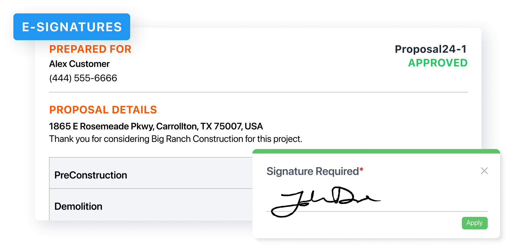Jobtread Software Customer E Signatures